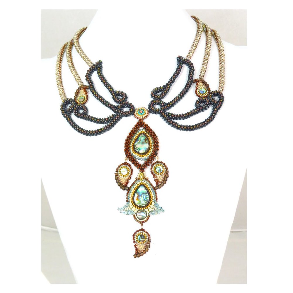 Hand beaded Abalone necklace